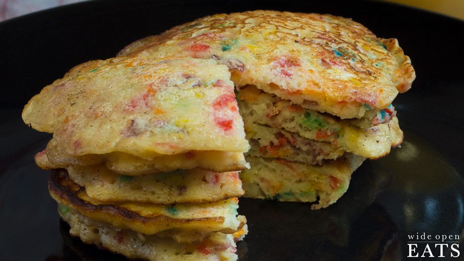Fruity-Pebbles-Pancakes-with-Milk-Syrup