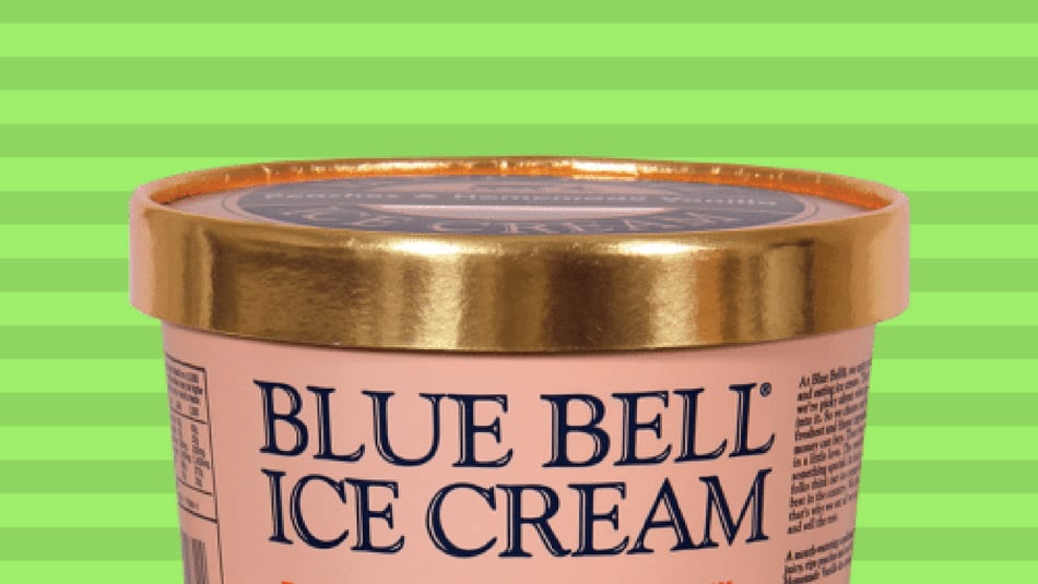 blue bell peaches and homemade vanilla ice cream