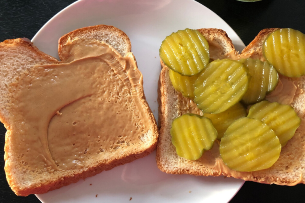 pickle and peanut butter sandwich