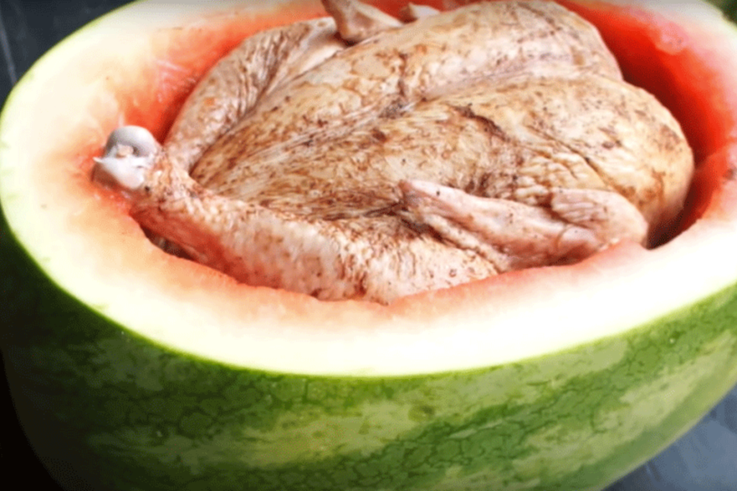 chicken-in-watermelon
