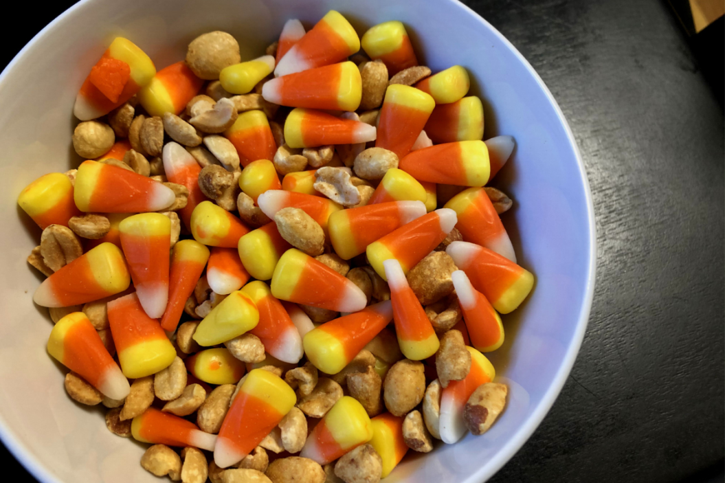 peanuts and candy corn