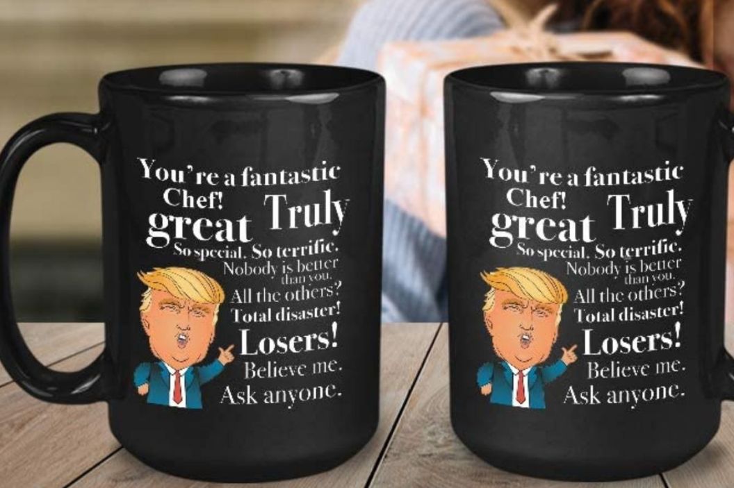 Donald Trump coffee mug chef