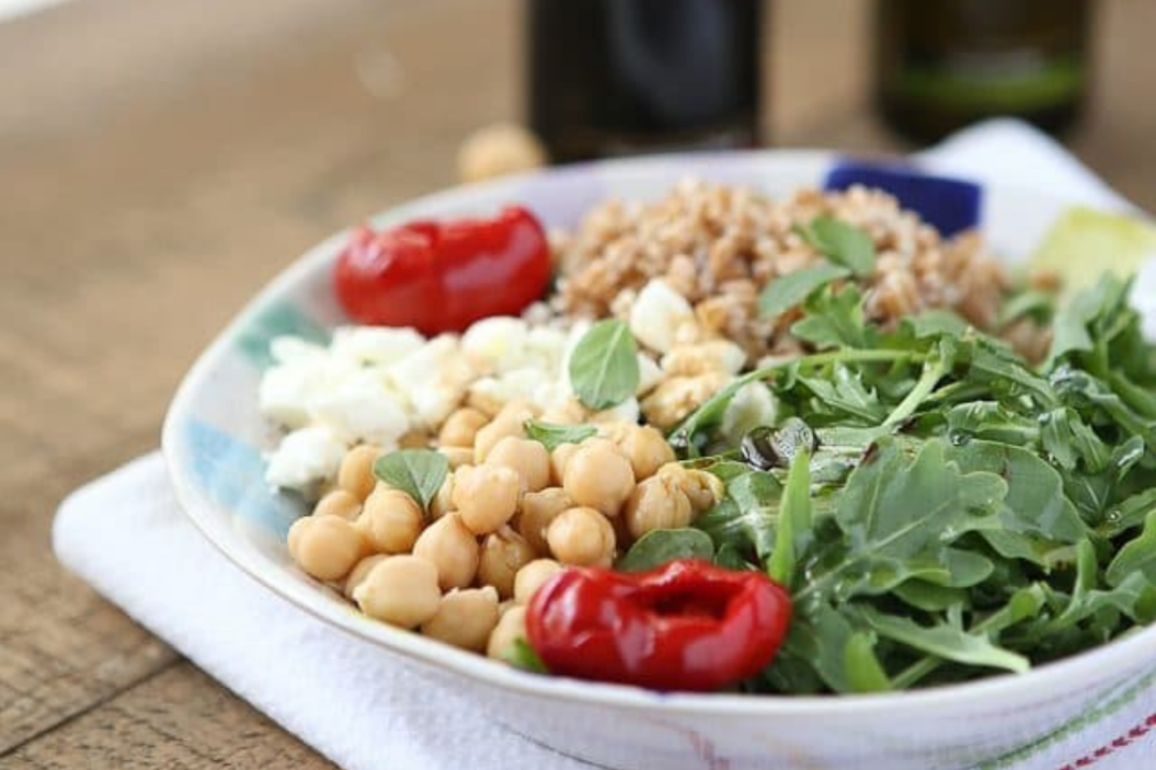acid reflux recipe with chick peas, rice and veggies