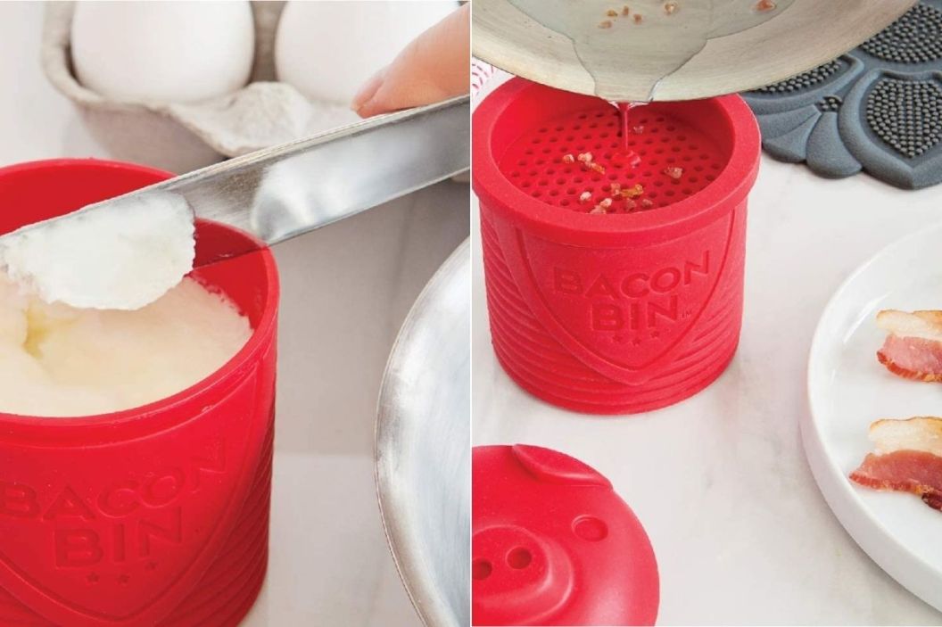 bacon grease container