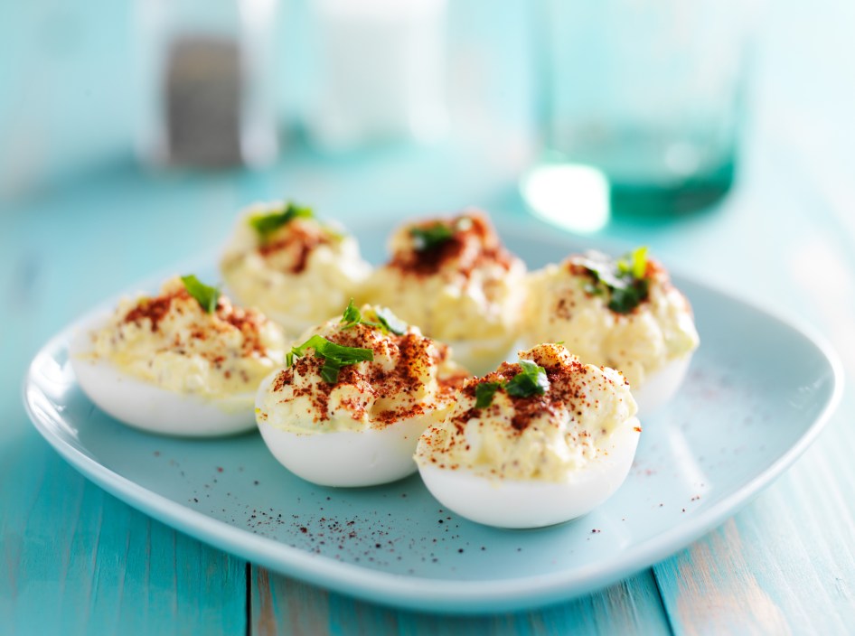 deviled eggs with paprika