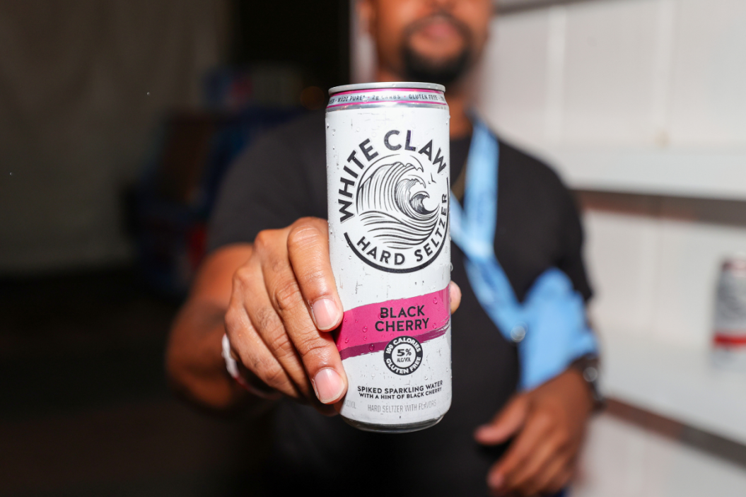 white claw in a hand